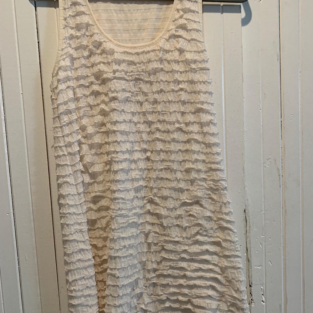 Free People white ruffled dress